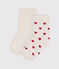 Juego de 2 pares de calcetines de punto de algodón con corazones para bebé variante 1