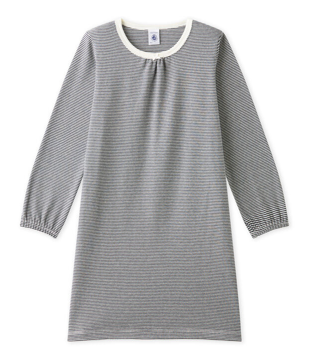 Camis&oacute;n milrayas para ni&ntilde;a azul/blanco