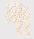Pijama infantil ajustado de algodón con estampado de patinete