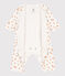Bodyjama de algodón estampado blanco MARSHMALLOW/ ORANGE