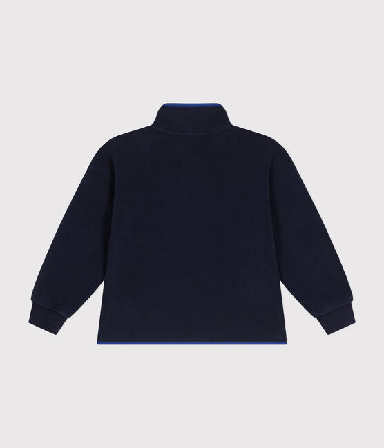 Chaqueta con cremallera de tejido polar para niño azul SMOKING