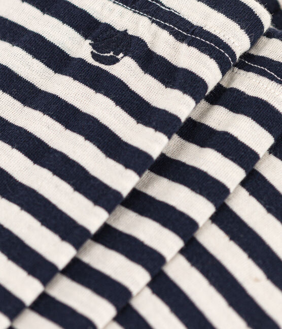 «Leggings» de túbico de niña azul SMOKING/blanco MARSHMALLOW