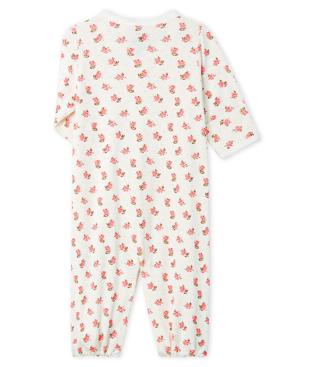 Mono saco para beb&eacute; de punto blanco/rosa/multicolor