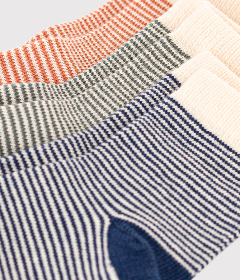 Juego de 3 pares de calcetines milrayas para beb&eacute; multicolor