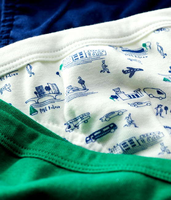 Juego de 3 slips con estampado de transportes de niño de algodón variante 1
