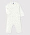 Pijama enterizo sin pies con patitas de bebé de algodón blanco MARSHMALLOW/blanco MISTIGRI