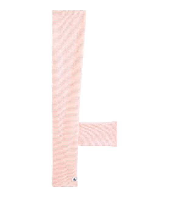 Leggings infantiles de lana y algodón rosa CHARME/blanco MARSHMALLOW