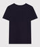 Camiseta La Recta de algodón con cuello redondo para mujer azul SMOKING