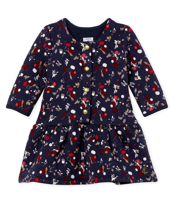 Vestido estampado para bebé niña azul SMOKING/blanco MULTICO CN