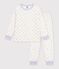 Pijama infantil de terciopelo con corazones blanco/multicolor