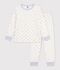 Pijama infantil de terciopelo con corazones blanco/multicolor