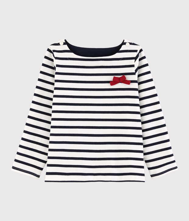 Marinera de punto de ni&ntilde;a blanco/azul