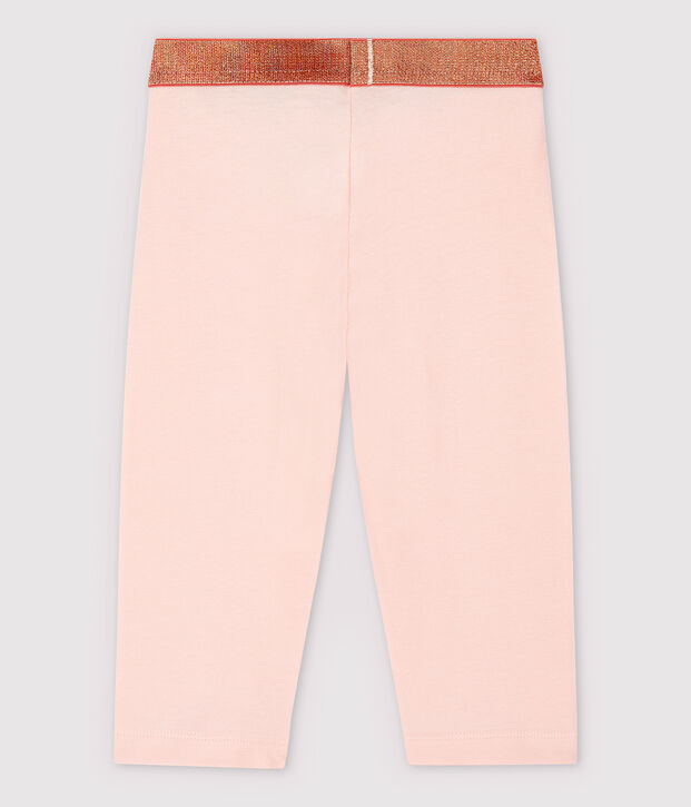 Leggings de punto de licra de ni&ntilde;a rosa