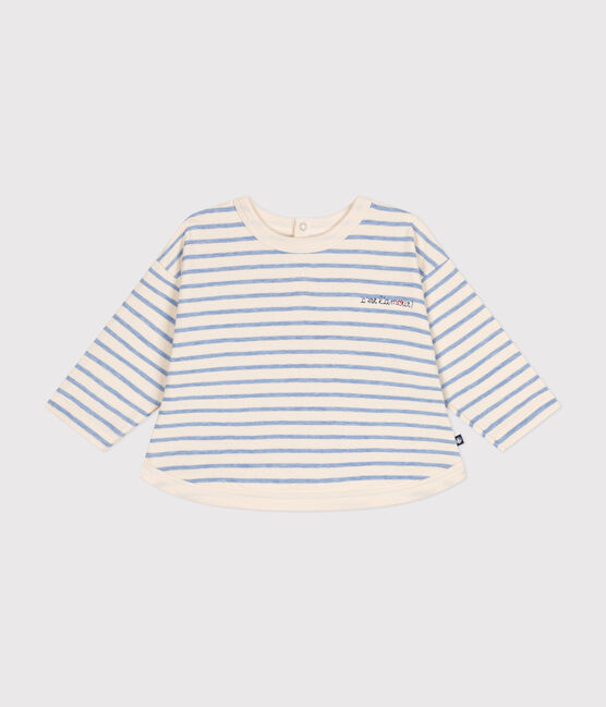 Camiseta de manga larga de túbico para bebé blanco AVALANCHE/ SKY CHINE