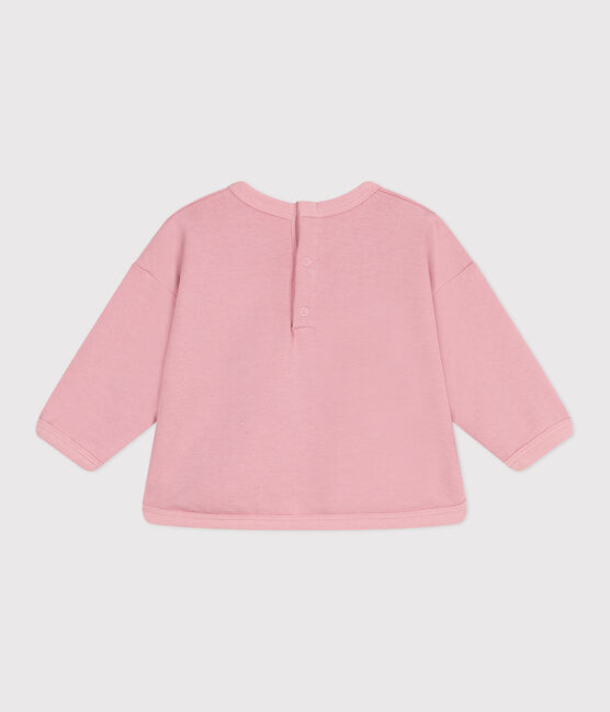 Sudadera de bebé de algodón liso rosa CHARME