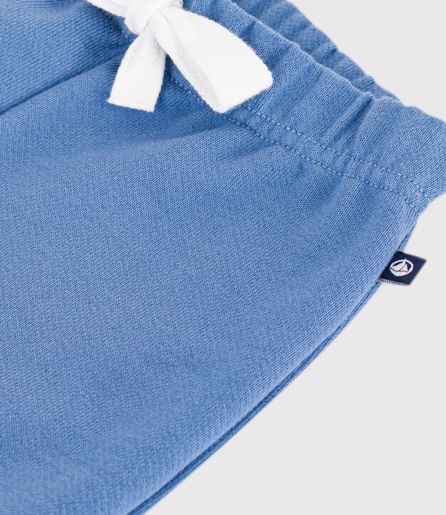 Pantal&oacute;n de jogging liso de algod&oacute;n para beb&eacute; azul