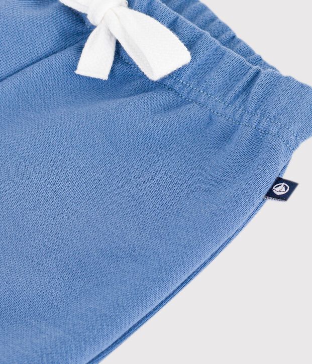 Pantal&oacute;n de jogging liso de algod&oacute;n para beb&eacute; azul
