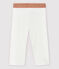Leggings de punto de licra de niña blanco MARSHMALLOW