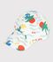 Sombrero infantil de algod&oacute;n con estampado de palmeras crudo/multicolor