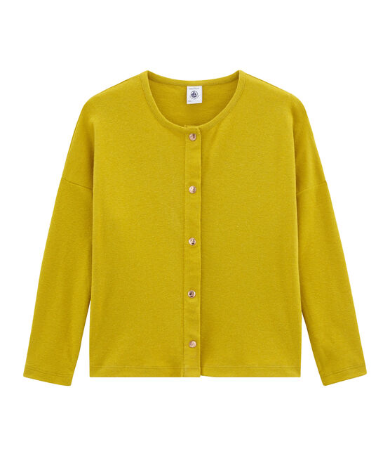 Cárdigan infantil para niña verde BAMBOO