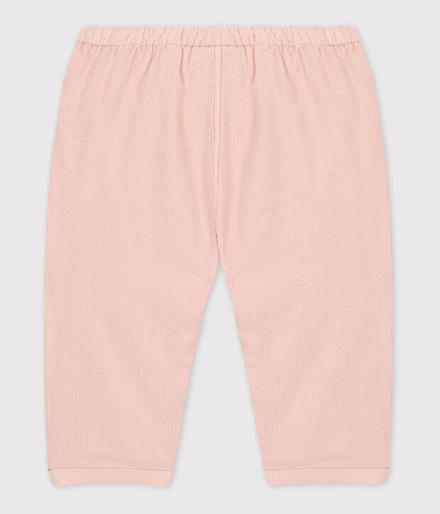 Pantal&oacute;n de terciopelo fino para beb&eacute; rosa