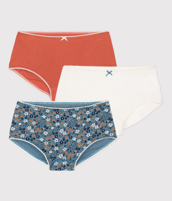 Juego de 3 «culottes» de algodón con flores para niña variante 1