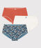 Juego de 3 «culottes» de algodón con flores para niña variante 1