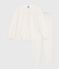 Pijama infantil de algodón con estampado de lunares blanco MARSHMALLOW/blanco MULTICO
