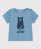Camiseta de manga corta de jersey de bebé azul AZUL