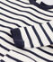 Mono de punto grueso con rayas marineras para bebé blanco MARSHMALLOW/azul SMOKING