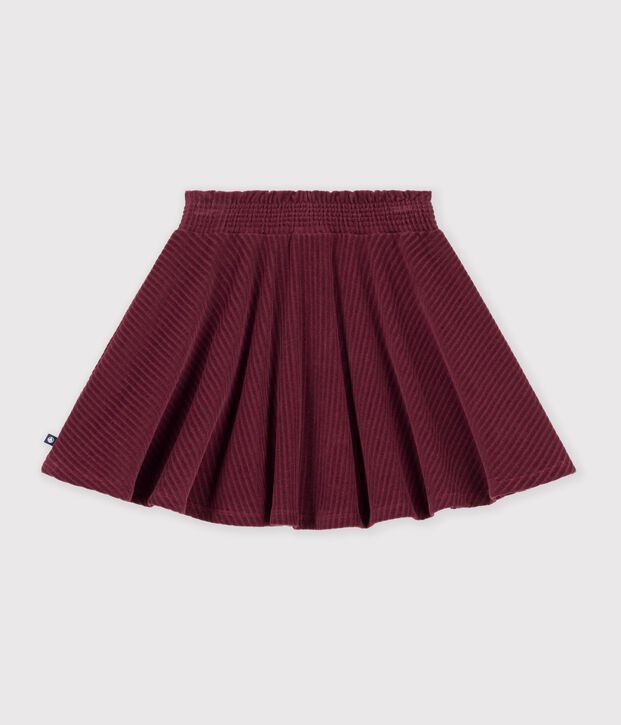 Falda skater infantil corta y lisa de algod&oacute;n TRUFFE