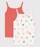Juego de 2 camisas de tirantes de emociones de algodón y lyocell de niña variante 1