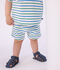 Shorts bicolores de algod&oacute;n a rayas para beb&eacute; blanco/multicolor