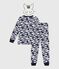 Pijama disfraz infantil de algodón con estampado de cebra azul MILK/ SOIR