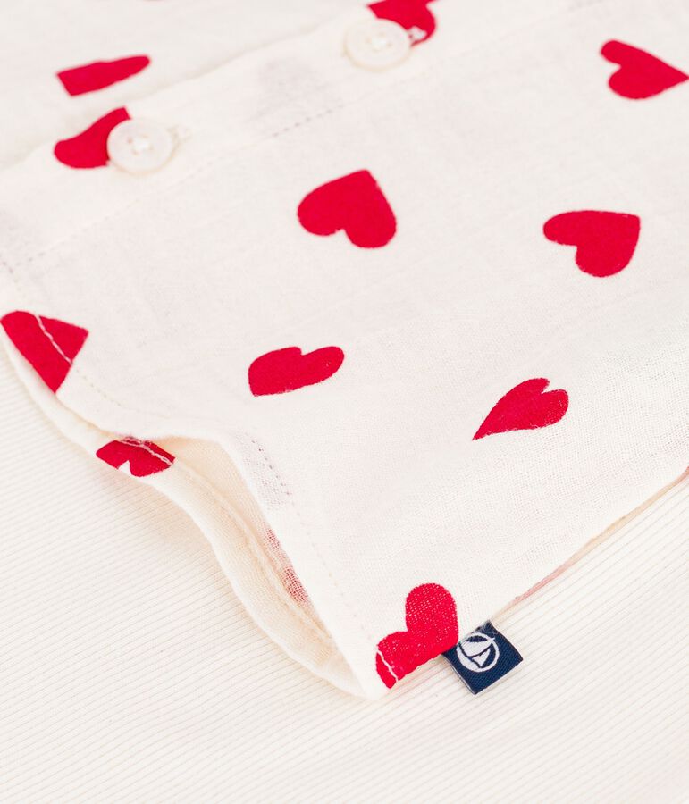 Conjunto largo de 2 piezas de algod&oacute;n con blusa estampada y leggings para beb&eacute; multicolor