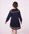 Vestido infantil liso de manga larga de algod&oacute;n SMOKING