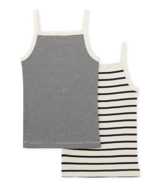 Par de camisas de tirantes para chica multicolor