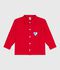 Chaqueta infantil lisa de algod&oacute;n rojo