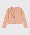 Cárdigan de algodón grueso con botones de presión para mujer beige VINTAGE