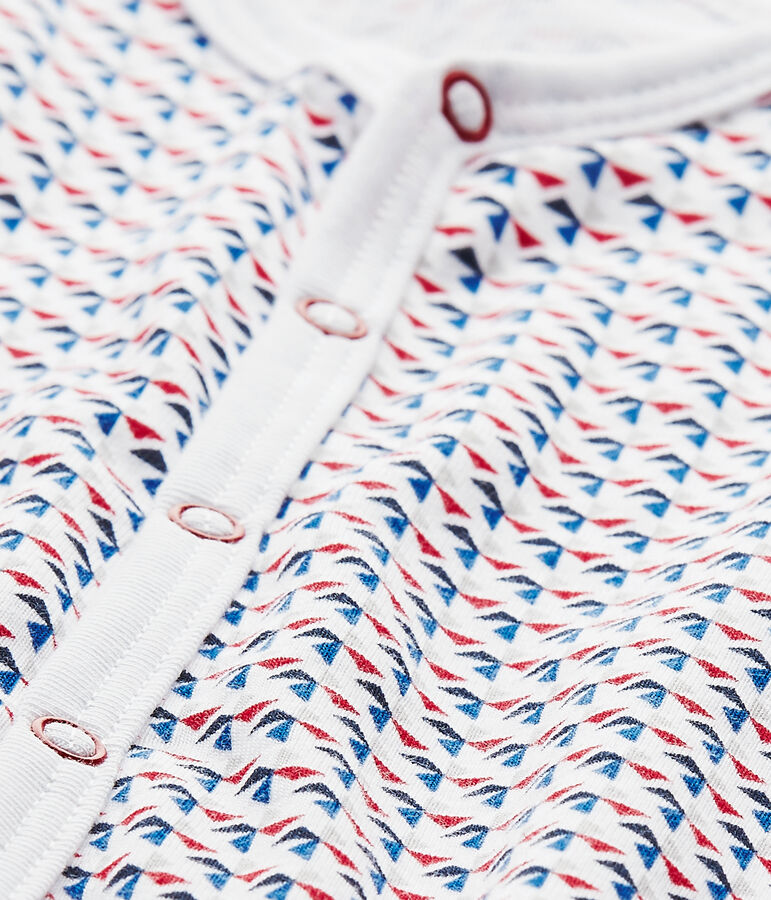 Pijama estampado para beb&eacute; ni&ntilde;o blanco/multicolor