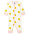 Pijama sin pies de punto para bebé niña blanco MARSHMALLOW+BLE