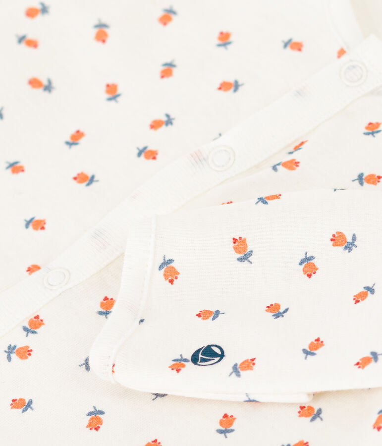 Mono saco de algod&oacute;n estampado blanco/multicolor