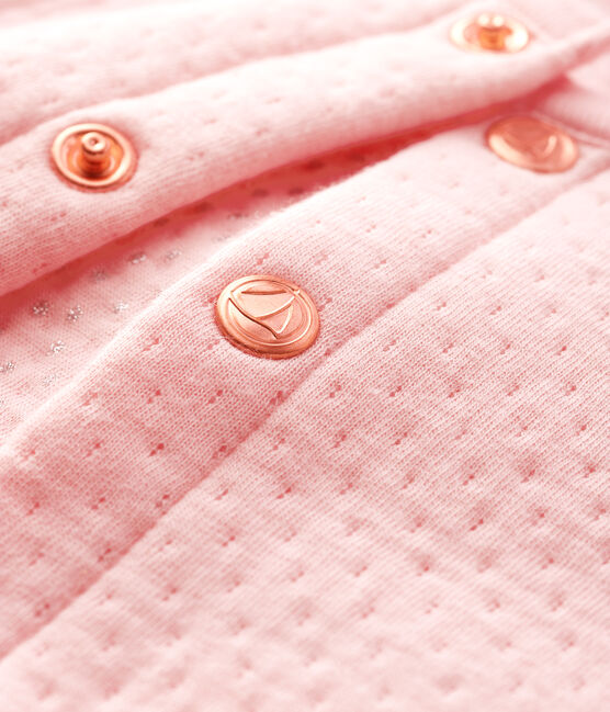 Cárdigan de tejido túbico para bebé niña rosa MINOIS