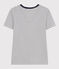Camiseta La Icónica de algodón a rayas con cuello de pico para mujer blanco MARSHMALLOW/azul SMOKING
