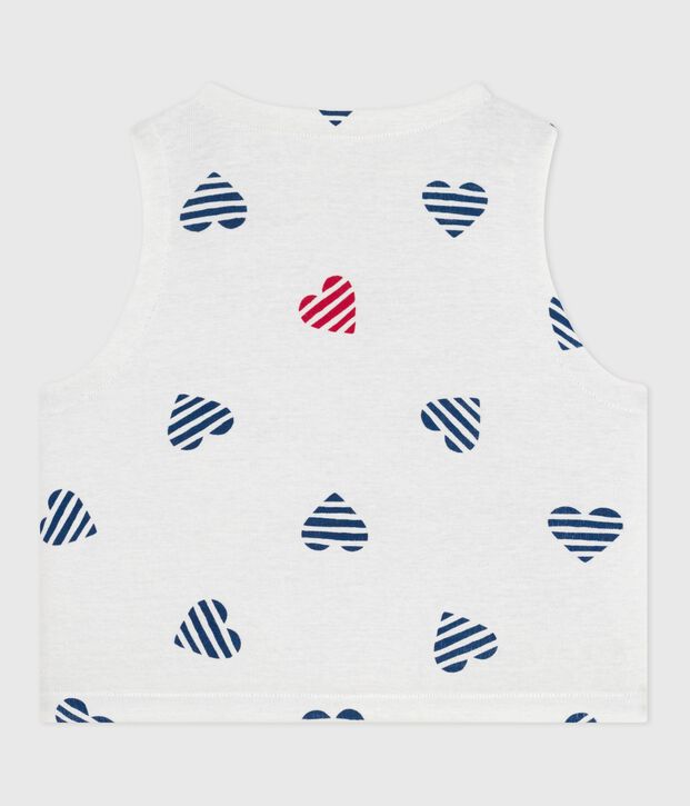 Chaleco reversible de algod&oacute;n estampado para beb&eacute; rojo/rojo