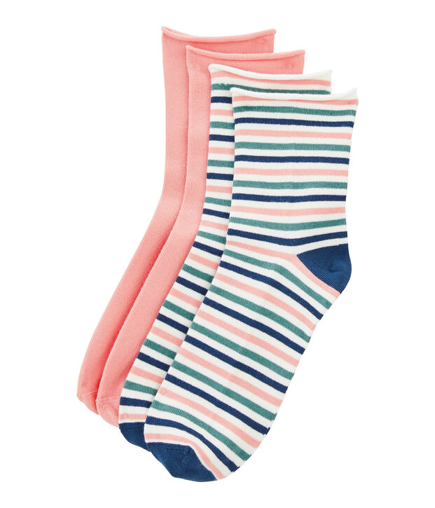 Lote de 2 pares de calcetines mujer. multicolor
