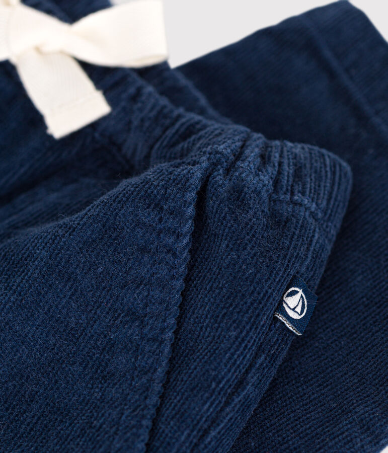 Pantal&oacute;n de terciopelo para beb&eacute; azul