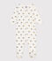 Pijama de felpa con flores para bebé blanco MARSHMALLOW/blanco MULTICO