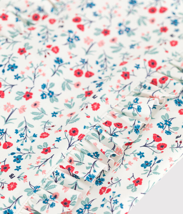 Ba&ntilde;ador infantil con flores blanco/multicolor
