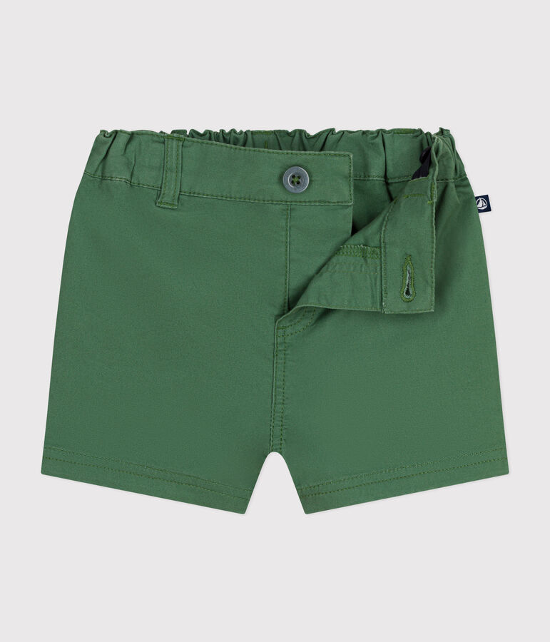 Pantal&oacute;n corto de sarga para beb&eacute; verde